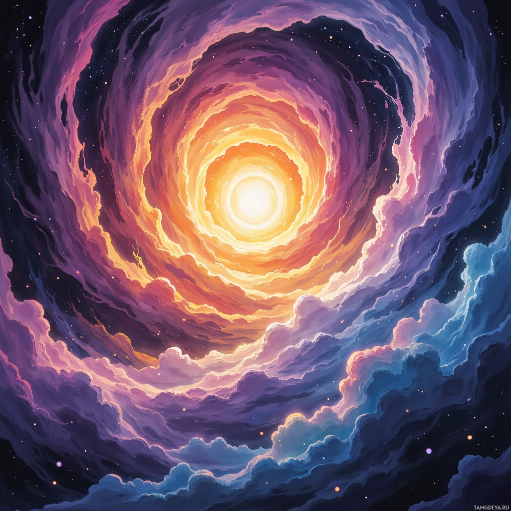 Semi-abstract image with many empty light space at center of beautiful background, that is suitable for the post:  My heart is a disco ball in a hurricane, spinning jokes into the wind.